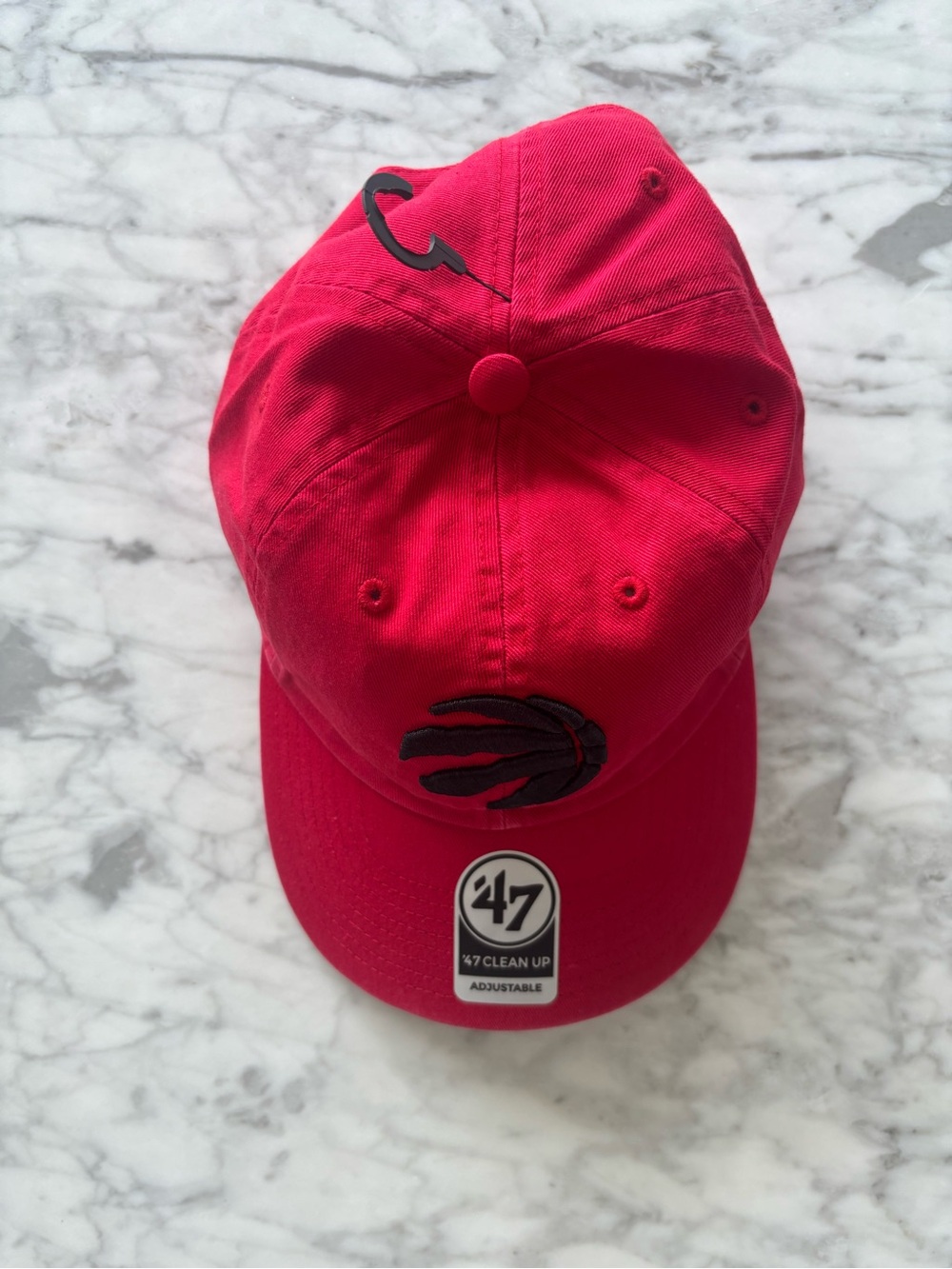 '47 Red Raptors Baseball Cap with Black Embroidered Logo